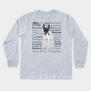 Toy Fox Terrier Traits Kids Long Sleeve T-Shirt